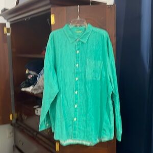Tommy Bahama Men’s XXL Sea Glass Breezer LS linen shirt.  Color is Aqua Aloha